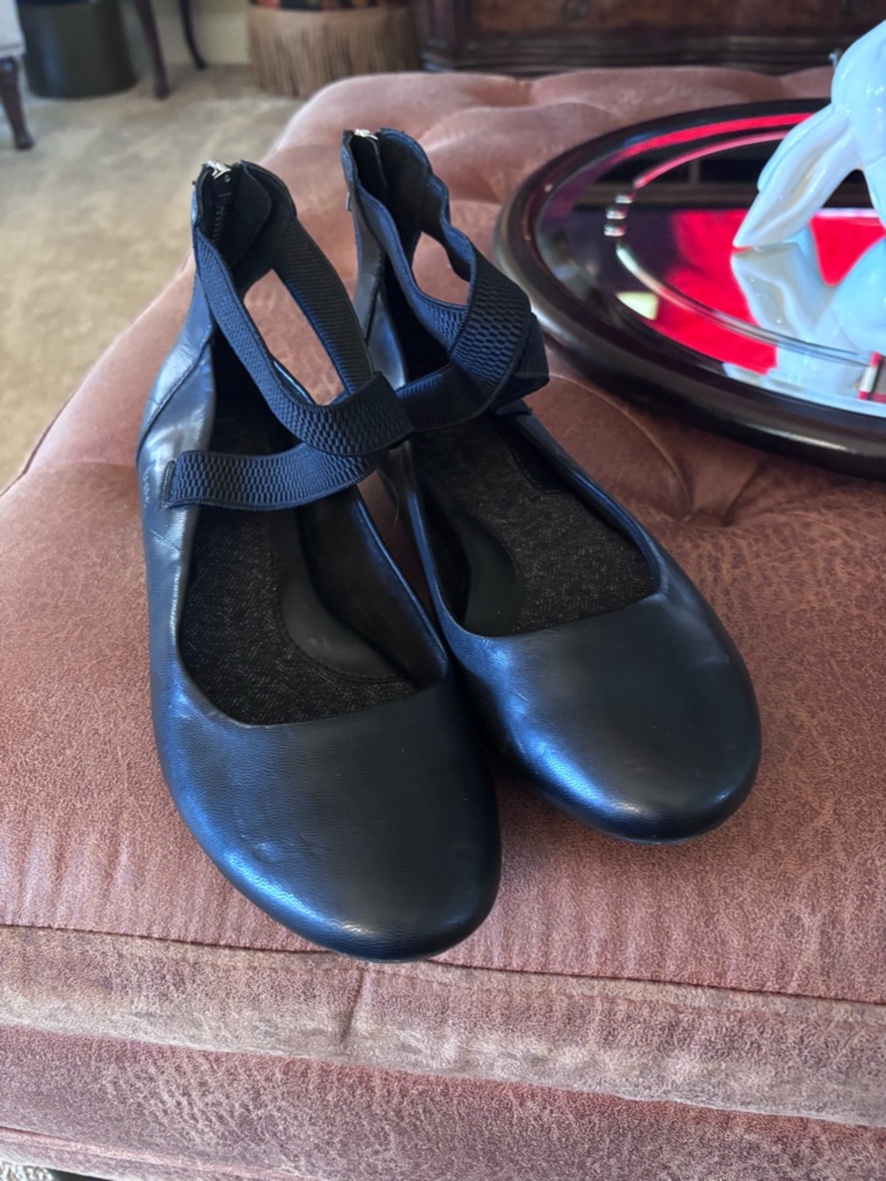 b.o.c. Black Elastic-Strap Ballet Flats